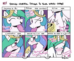 Size: 3000x2472 | Tagged: safe, artist:icey, derpibooru import, princess celestia, alicorn, blushing, chest fluff, doing loving things, g4, image, immortality blues, meme, png