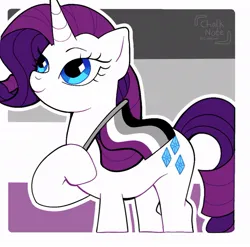 Size: 989x979 | Tagged: safe, artist:chalk_note, derpibooru import, rarity, pony, unicorn, asexual, asexual pride flag, cute, female, horn, image, jpeg, mare, pride, pride flag, pride month, raribetes, solo