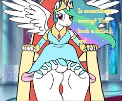 Size: 606x500 | Tagged: suggestive, artist:zeekthatgeek, derpibooru import, princess celestia, alicorn, anthro, plantigrade anthro, barefoot, breasts, feet, fetish, foot fetish, foot focus, g4, image, jpeg, soles, toes