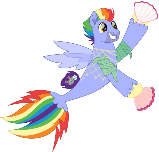 Size: 1778x1700 | Tagged: safe, artist:cloudy glow, derpibooru import, bow hothoof, sea pony, g4, image, male, png, simple background, transparent background, vector