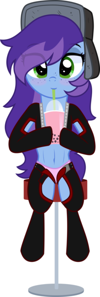 Size: 2500x7377 | Tagged: suggestive, artist:moliminous, ponerpics import, oc, oc:cher nobyl, unofficial characters only, pony, boba tea, clothes, female, image, mare, png