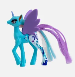 Size: 355x362 | Tagged: safe, derpibooru import, alicorn, pony, anime eyes, bootleg, colored horn, colored wings, female, horn, image, jpeg, mare, ponycorn magic hair, simple background, solo, toy, white background, wings