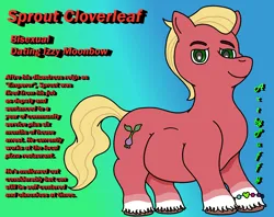 Size: 2620x2075 | Tagged: safe, artist:puffydearlysmith, derpibooru import, sprout cloverleaf, earth pony, pony, g5, alternate universe, belly, big belly, bracelet, fat, friendship bracelet, gradient background, image, jewelry, male, png, smiling, sprout blubberleaf, stallion, unshorn fetlocks