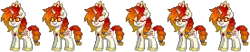Size: 4416x912 | Tagged: safe, derpibooru import, oc, oc:red sun, unofficial characters only, alicorn, pony, pony town, alicorn oc, blinking, braid, braided ponytail, braided tail, colored eyelashes, eyeshadow, female, folded wings, golden eyes, gradient mane, gradient tail, hoof shoes, horn, image, jewelry, makeup, mare, not celestia, peytral, png, ponytail, princess shoes, red eyelashes, standing, tail, tiara, wings, yellow eyes