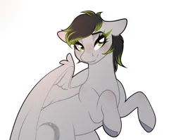 Size: 1000x795 | Tagged: artist needed, safe, derpibooru import, oc, oc:silver moon, unofficial characters only, pegasus, pony, female, image, lidded eyes, mare, png, smiling, solo