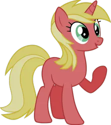 Size: 828x930 | Tagged: safe, artist:cloudy glow, derpibooru import, edit, vector edit, pony, unicorn, background pony, blank flank, cherry lemonade, female, g4, horn, image, mare, open mouth, png, raised hoof, recolor, simple background, solo, transparent background, vector