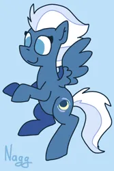 Size: 602x900 | Tagged: safe, artist:naggfruit, derpibooru import, night glider, pegasus, cute, female, flying, glideabetes, image, png, simple background, solo, solo female