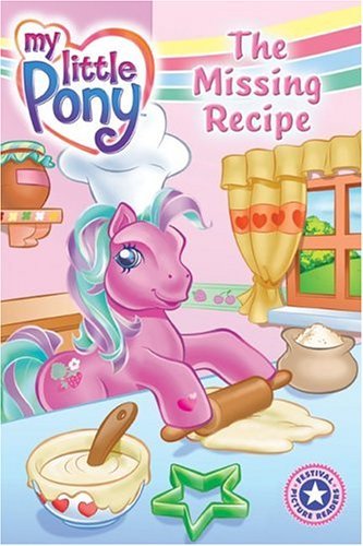 Size: 333x500 | Tagged: safe, derpibooru import, official, sweetberry, earth pony, pony, g3, batter, book, book cover, chef's hat, cookie cutter, cover, female, food, hat, image, jpeg, mare, rolling pin, solo, the missing recipe