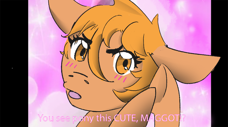 Size: 1121x626 | Tagged: safe, artist:boxybrown, derpibooru import, ponified, ponified:sgt. reckless, earth pony, pony, anime, blushing, colored, cute, image, png