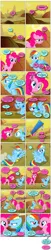 Size: 868x4260 | Tagged: safe, artist:dziadek1990, derpibooru import, edit, edited screencap, screencap, pinkie pie, rainbow dash, the clone that got away, over a barrel, comic, conversation, desert, dialogue, g4, image, png, screencap comic, text