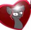 Size: 103x101 | Tagged: safe, derpibooru import, oc, oc:zippers, pony, angry, bald, female, heart, image, jpeg, locket, mare, shiny, simple background, solo, white background