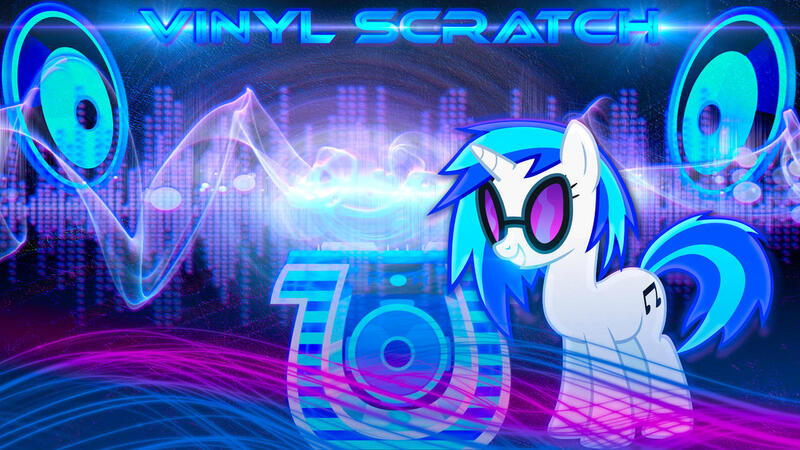 Size: 1280x720 | Tagged: safe, artist:ikillyou121, artist:wild-woelfchen, derpibooru import, vinyl scratch, pony, unicorn, g4, female, horn, image, jpeg, mare, wallpaper