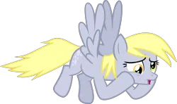 Size: 5000x2965 | Tagged: safe, artist:dropple-rd, derpibooru import, derpy hooves, pegasus, pony, g4, female, flying, image, looking at something, mare, open mouth, png, simple background, solo, spread wings, transparent background, vector, wings