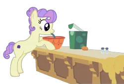 Size: 976x664 | Tagged: safe, artist:colorcoookie0w0, derpibooru import, cream puff, earth pony, pony, g4, cooking, creambetes, cute, female, image, mare, older, older cream puff, png, simple background, solo, transparent background