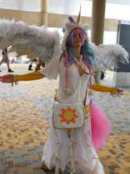 Size: 1024x1366 | Tagged: safe, artist:brinycosplay, derpibooru import, princess celestia, human, bronycon, bronycon 2016, g4, clothes, cosplay, costume, image, irl, irl human, jpeg, photo, solo