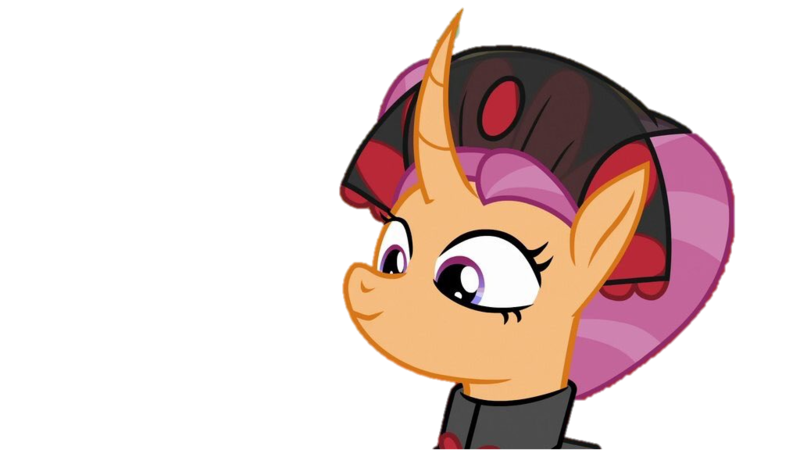 Size: 1024x576 | Tagged: artist needed, safe, anonymous artist, derpibooru import, sable spirit, pony, unicorn, campfire tales, g4, clothes, cute, empress sable spirit, female, horn, image, mare, png, smiling, solo, vector, young sable spirit