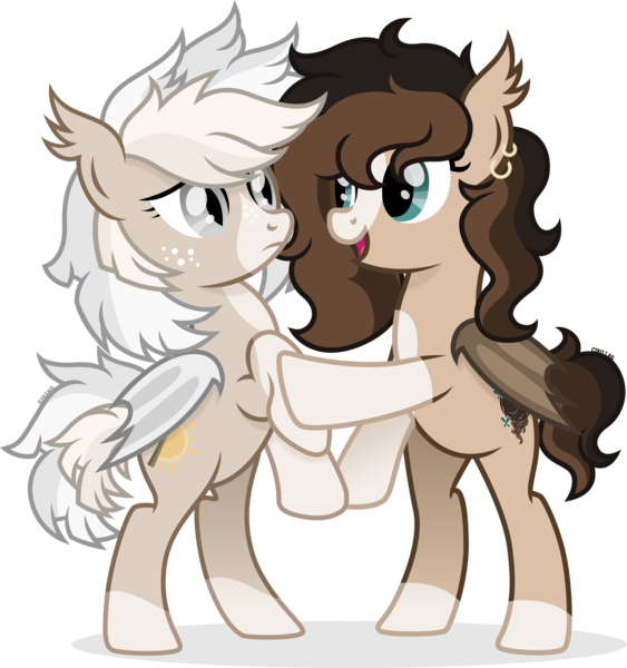 Size: 3310x3526 | Tagged: safe, artist:cirillaq, derpibooru import, oc, oc:cuddy, oc:ryolit, bat pony, pony, female, high res, image, mare, png, simple background, transparent background, vector