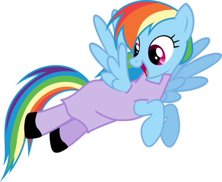 Size: 2048x1679 | Tagged: safe, artist:jamesmadisonfan26, artist:xpesifeindx, derpibooru import, edit, rainbow dash, pegasus, pony, g4, season 1, winter wrap up, absurd resolution, clothes, cute, dashabetes, dress, female, flying, image, mare, overalls, png, rainbow dash can fly, shoes, simple background, solo, transparent background, winter wrap up song