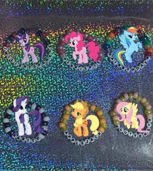 Size: 606x677 | Tagged: safe, artist:lnx1ynight16, derpibooru import, applejack, fluttershy, pinkie pie, rainbow dash, rarity, twilight sparkle, earth pony, pegasus, pony, unicorn, beads, bracelet, horn, image, jewelry, jpeg, kandi, mane six