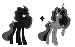 Size: 1581x982 | Tagged: safe, artist:messy sketch, derpibooru import, oc, oc:dimnpra, unofficial characters only, alicorn, pony, black, gray, image, png, simple background, white, white background