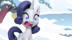 Size: 1920x1080 | Tagged: safe, derpibooru import, edit, edited screencap, screencap, rarity, pony, unicorn, g4, my little pony: pony life, my little pony: stop motion short, cute, funny, horn, image, png, screaming