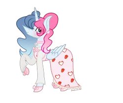 Size: 1915x1605 | Tagged: safe, artist:darbypop1, derpibooru import, oc, oc:melody everbelle, alicorn, pony, clothes, dress, female, image, mare, png, simple background, solo, transparent background