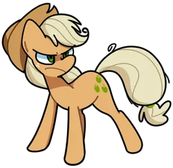 Size: 900x876 | Tagged: safe, artist:kindakismet, derpibooru import, mean applejack, earth pony, pony, g4, the mean 6, angry, clone, image, png, simple background, solo, transparent background