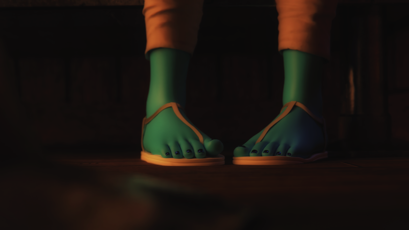 Size: 3840x2160 | Tagged: suggestive, artist:artempredator, derpibooru import, oc, oc:cuteamena, 3d, blender, clothes, feet, female, foot focus, image, nail polish, png, sandals, toenail polish, toes, train, unaware, voyeurism