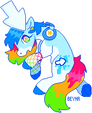 Size: 189x231 | Tagged: safe, artist:beyhr, derpibooru import, oc, oc:pixel, unofficial characters only, earth pony, pony, artfight, blue coat, blue eyelashes, blue hooves, clothes, coat markings, colored belly, colored eyelashes, colored hooves, digital art, earth pony oc, eyelashes, facial markings, fishnet clothing, fishnets, gift art, headphones, holding a pony, hooves, image, mealy mouth (coat marking), mouse cursor, multicolored eyes, multicolored mane, multicolored tail, pale belly, pixel art, png, profile, shiny mane, shiny tail, signature, simple background, socks, solo, stockings, swirly eyes, tail, thigh highs, three toned eyes, three toned tail, transparent background, tri-color tail, tri-colored tail, tricolor tail, tricolored tail, white pupils