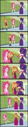 Size: 1920x8640 | Tagged: safe, artist:cartoonmasterv3, derpibooru import, pinkie pie, sci-twi, sunset shimmer, twilight sparkle, human, equestria girls, equestria girls series, g4, stressed in show, stressed in show: pinkie pie, spoiler:eqg series (season 2), alternate ending, alternate universe, bit, bits, british, clothes, comic, dress, food, humanized, image, infected, jpeg, lockers, long dress, long skirt, my little pony equestria girls: choose your own ending, skirt, tack, tea