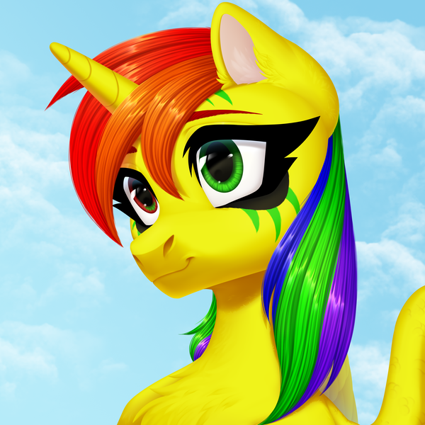 Size: 3000x3000 | Tagged: safe, artist:nika-rain, derpibooru import, oc, oc:grace seraph, unofficial characters only, alicorn, pony, bust, cute, female, image, png, portrait, simple background, sky, solo