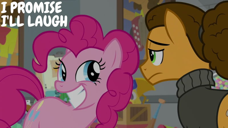 Size: 1920x1080 | Tagged: safe, derpibooru import, edit, edited screencap, editor:quoterific, screencap, cheese sandwich, pinkie pie, g4, the last laugh, image, png