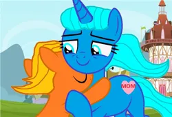 Size: 1006x684 | Tagged: safe, artist:memeartboi, derpibooru import, ponified, earth pony, pony, unicorn, g4, affection, bonding, colt, cuddling, cute, darwin watterson, duo, duo male and female, female, foal, happy, heart, heartwarming, horn, hug, hugging a pony, image, jpeg, little boy, male, mare, mother, mother and child, mother and son, motherly, motherly love, nicole watterson, smiling, the amazing world of gumball, unicorn horn, wholesome