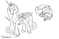 Size: 3000x2000 | Tagged: semi-grimdark, artist:theandymac, derpibooru import, part of a set, king sombra, princess cadance, alicorn, pony, unicorn, alicorn metabolism, bondage, cadancepred, cartoon physics, closed mouth, concave belly, crown, digestion, duo, duo male and female, eaten alive, eating, eyelashes, eyes closed, female, fetal position, furrowed brow, gag, graphic digestion, hammerspace, hammerspace belly, heart, hoof shoes, horn, horn ring, image, imminent death, impossible fit, internal, jewelry, long mane, magic suppression, male, mare pred, missing accessory, monochrome, muzzle gag, no source available, part of a series, partially open wings, png, princess shoes, punish the villain, rapid digestion, regalia, ring, signature, simple background, slender, sombraprey, stallion prey, standing, stomach, stomach noise, story included, straining, swallowing, thin, this will end in death, throat bulge, tight belly, tight fit, vore, white background, wings