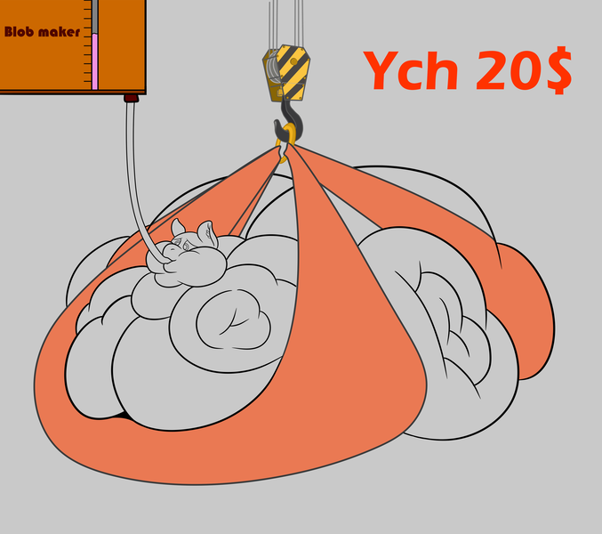 Size: 4096x3628 | Tagged: suggestive, artist:strange tartlet, derpibooru import, pony, bariatric lift, belly, big belly, blob, chubby cheeks, commission, fat, feeding tube, flabby chest, hose, huge belly, image, immobile, impossibly large belly, impossibly obese, morbidly obese, neck roll, obese, png, rolls of fat, solo, stuffing, weight gain, your character here