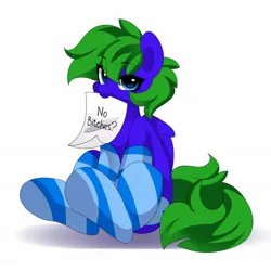 Size: 2048x2048 | Tagged: safe, artist:haruk, ponerpics import, oc, unofficial characters only, pony, clothes, female, image, jpeg, mare, note, socks, striped socks