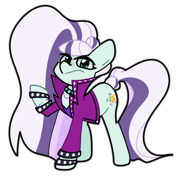 Size: 900x888 | Tagged: safe, artist:kindakismet, derpibooru import, coloratura, earth pony, pony, g4, clothes, countess coloratura, image, jacket, png, simple background, solo, transparent background