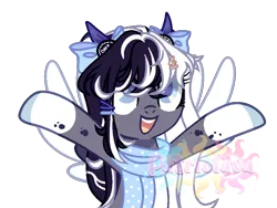 Size: 952x716 | Tagged: safe, artist:patriciava, derpibooru import, oc, oc:oreo cream, pegasus, pony, base used, clothes, female, horns, image, mare, png, scarf, simple background, solo, transparent background