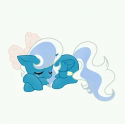 Size: 6890x6890 | Tagged: safe, artist:riofluttershy, derpibooru import, oc, oc:fleurbelle, unofficial characters only, alicorn, pony, alicorn oc, blushing, bow, female, hair bow, horn, image, jpeg, mare, simple background, sleeping, solo, white background, wings