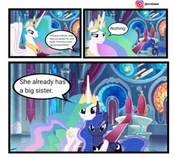 Size: 1988x1802 | Tagged: safe, artist:trrriple0dds, derpibooru import, edit, princess celestia, princess luna, comic, image, meme, png