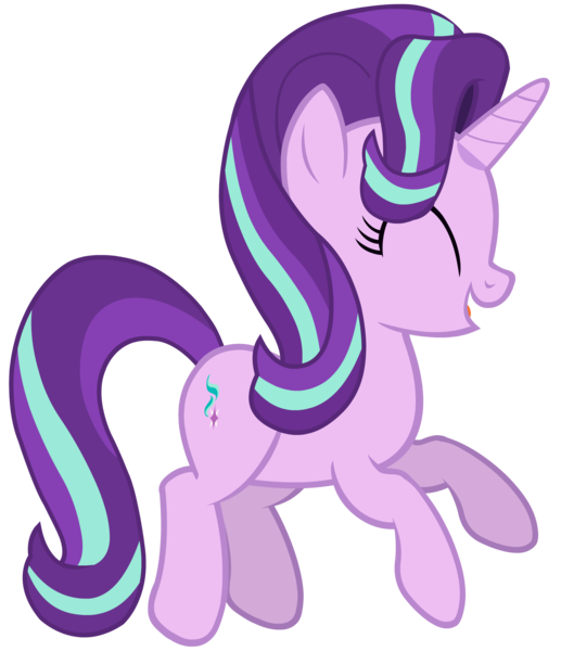 Size: 1860x2160 | Tagged: safe, artist:zslnews, derpibooru import, starlight glimmer, unicorn, g4, cute, error, excited, eyes closed, female, glimmerbetes, happy, horn, image, jumping, png, simple background, solo, transparent background, vector