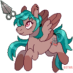 Size: 150x150 | Tagged: safe, artist:beyhr, derpibooru import, oc, oc:lana, unofficial characters only, pegasus, pony, artfight, brown coat, brown wingtips, coat markings, colored eartips, colored wings, colored wingtips, digital art, ear piercing, earring, eye markings, eyebrow piercing, eyelashes, facial markings, female, flying, gift art, image, jewelry, long mane, long tail, looking up, mare, mare oc, mouse cursor, orange eyes, pagedoll, pegasus oc, picture for breezies, piercing, pixel art, png, ponysona, ponytail, profile, raised hoof, raised hooves, raised leg, scissors, shiny mane, shiny tail, signature, simple background, smiling, socks (coat marking), solo, sparkly eyes, spread wings, tail, teal mane, teal tail, tied mane, tied tail, transparent background, two toned mane, two toned tail, two toned wings, wall of tags, wing fluff, wingding eyes, wings