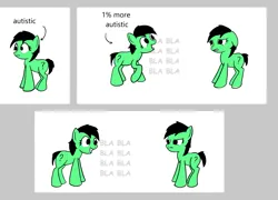 Size: 1441x1040 | Tagged: safe, artist:anonymous, derpibooru import, oc, oc:anonfilly, ponified, unofficial characters only, earth pony, pony, g4, 3 panel comic, autism, blah blah blah, comic, drawthread, duo, duo female, earth pony oc, female, filly, foal, image, png, ponified comic, requested art, short tail, simple background, tail, talkative