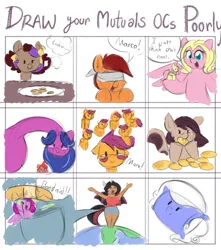 Size: 1530x1733 | Tagged: safe, artist:taurson, derpibooru import, oc, oc:blazing beams, oc:hors, oc:justinaloo, artist meme, image, jpeg, meme, ocs everywhere, sketch