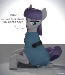 Size: 896x1024 | Tagged: suggestive, ai content, artist:ponnov, derpibooru import, machine learning assisted, maud pie, oc, oc:anon, earth pony, human, pony, g4, faceful of ass, facesitting, image, png, talking