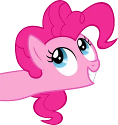 Size: 800x846 | Tagged: safe, artist:kopachris, derpibooru import, pinkie pie, earth pony, pony, g4, female, head only, image, mare, png, simple background, transparent background, vector