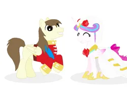 Size: 851x587 | Tagged: safe, artist:shera5, derpibooru import, pound cake, princess flurry heart, alicorn, pegasus, pony, g4, clothes, dress, duo, duo male and female, eyes closed, female, image, male, mare, older, older flurry heart, older pound cake, png, ship:poundflurry, shipping, simple background, stallion, straight, wedding dress, wedding suit, white background