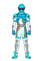 Size: 2480x3508 | Tagged: safe, derpibooru import, editor:pascalmulokozi2, rainbow dash, g4, armor, clothes, image, kamen rider, kamen rider ex-aid, png, simple background, solo, suit, tokusatsu, white background