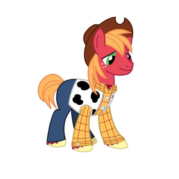 Size: 2100x2100 | Tagged: safe, artist:chanyhuman, derpibooru import, big macintosh, earth pony, pony, cowboy, cowboy hat, hat, image, male, pixar, png, simple background, solo, stallion, toy story, transparent background, woody