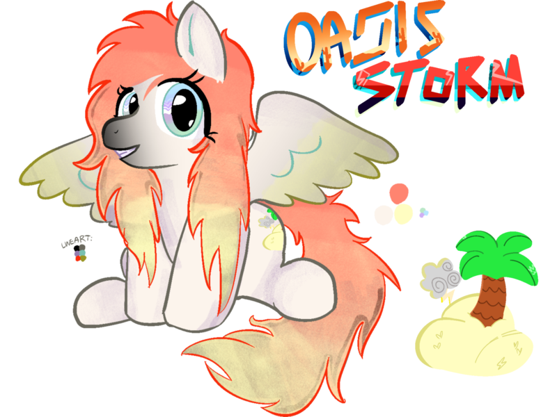 Size: 2160x1620 | Tagged: safe, artist:felixmcfurry, derpibooru import, oc, oc:oasis storm, unofficial characters only, pegasus, pony, colored wings, cutie mark, eyelashes, female, gradient snout, gradient wings, image, looking at you, mare, pegasus oc, png, shading, simple background, smiling, solo, spread wings, text, transparent background, wings